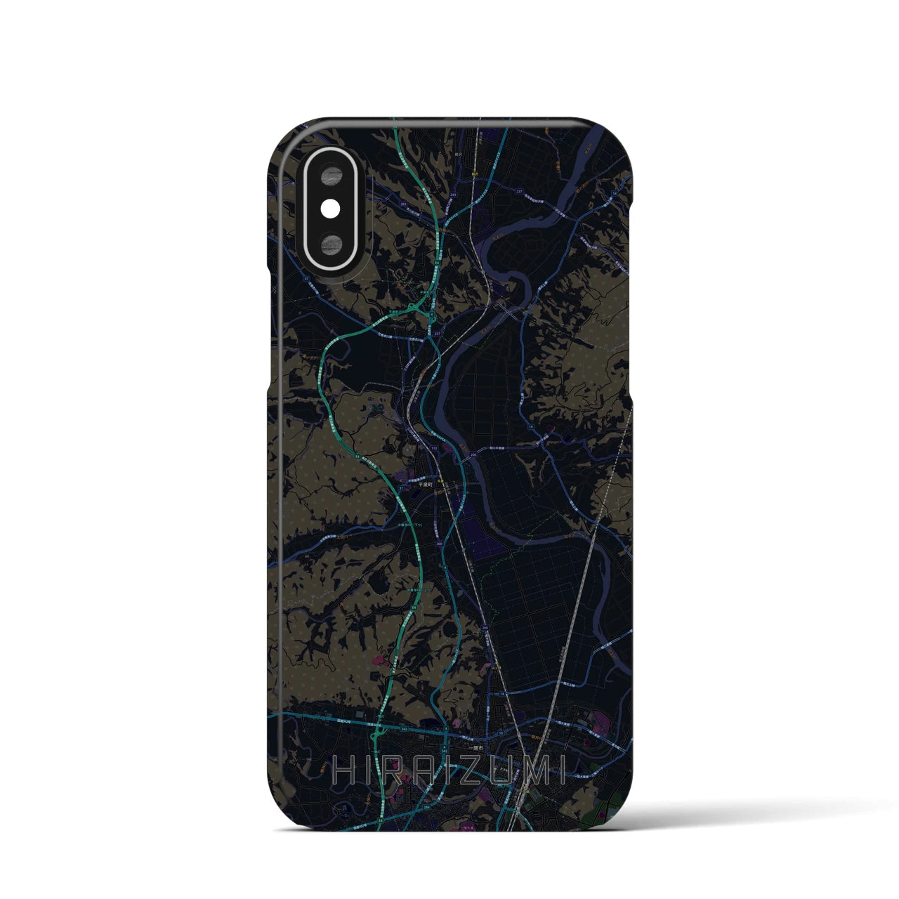 【平泉(岩手県)】地図柄iPhoneケース(バックカバータイプ)