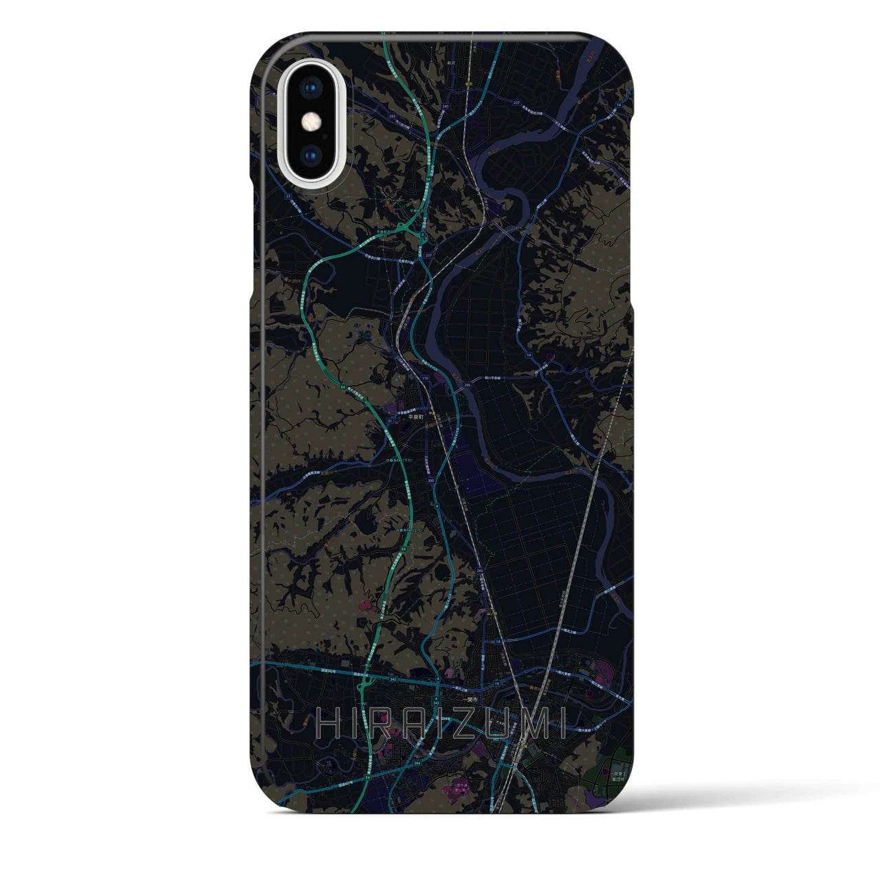 【平泉(岩手県)】地図柄iPhoneケース(バックカバータイプ)