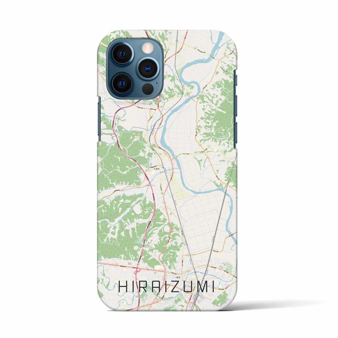 【平泉(岩手県)】地図柄iPhoneケース(バックカバータイプ)