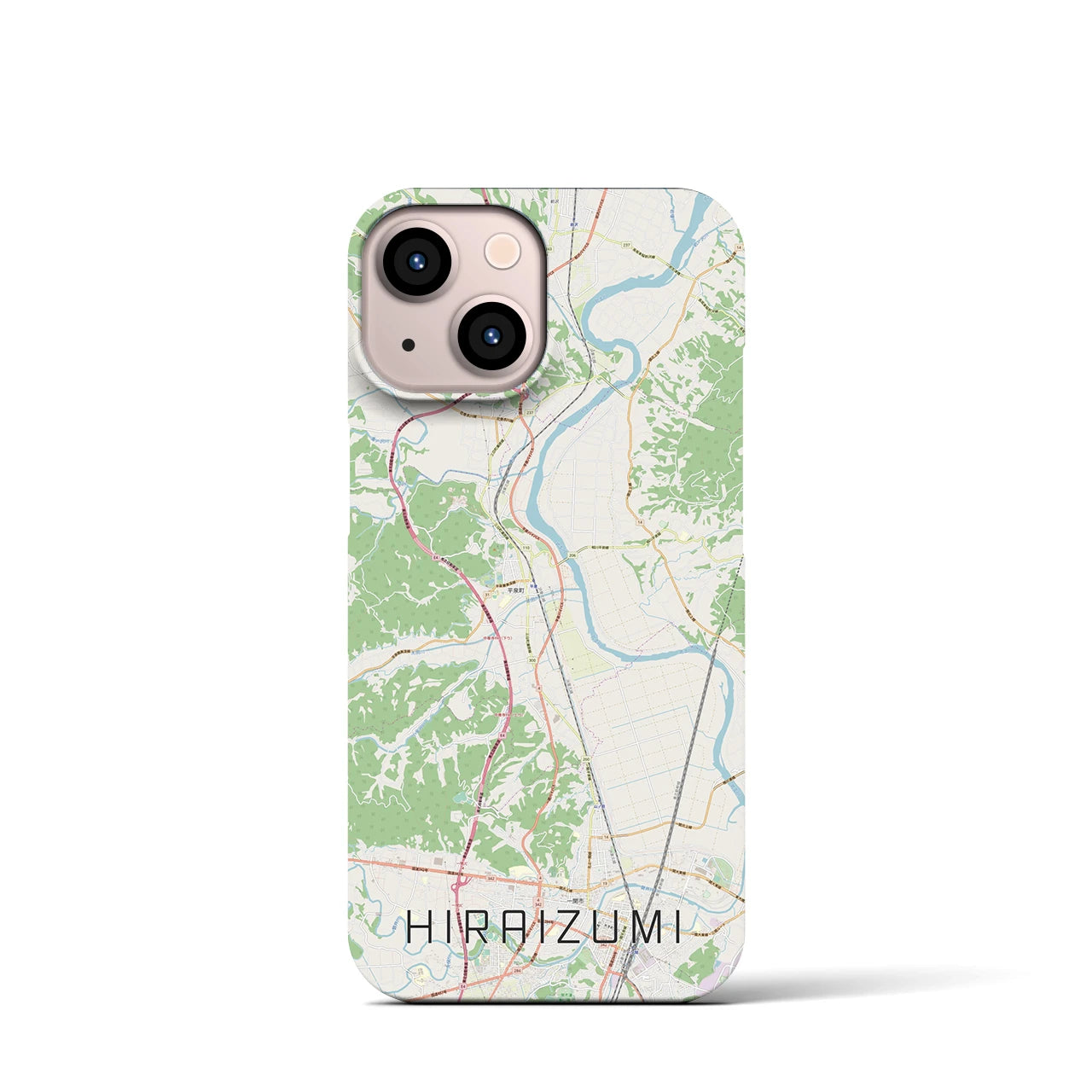 【平泉(岩手県)】地図柄iPhoneケース(バックカバータイプ)