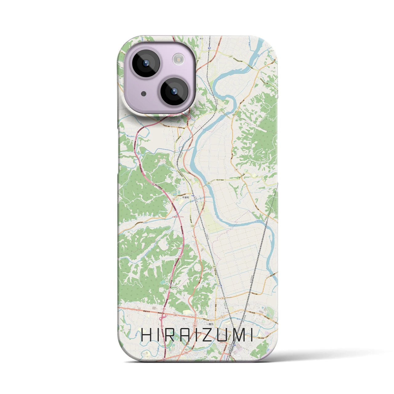 【平泉(岩手県)】地図柄iPhoneケース(バックカバータイプ)
