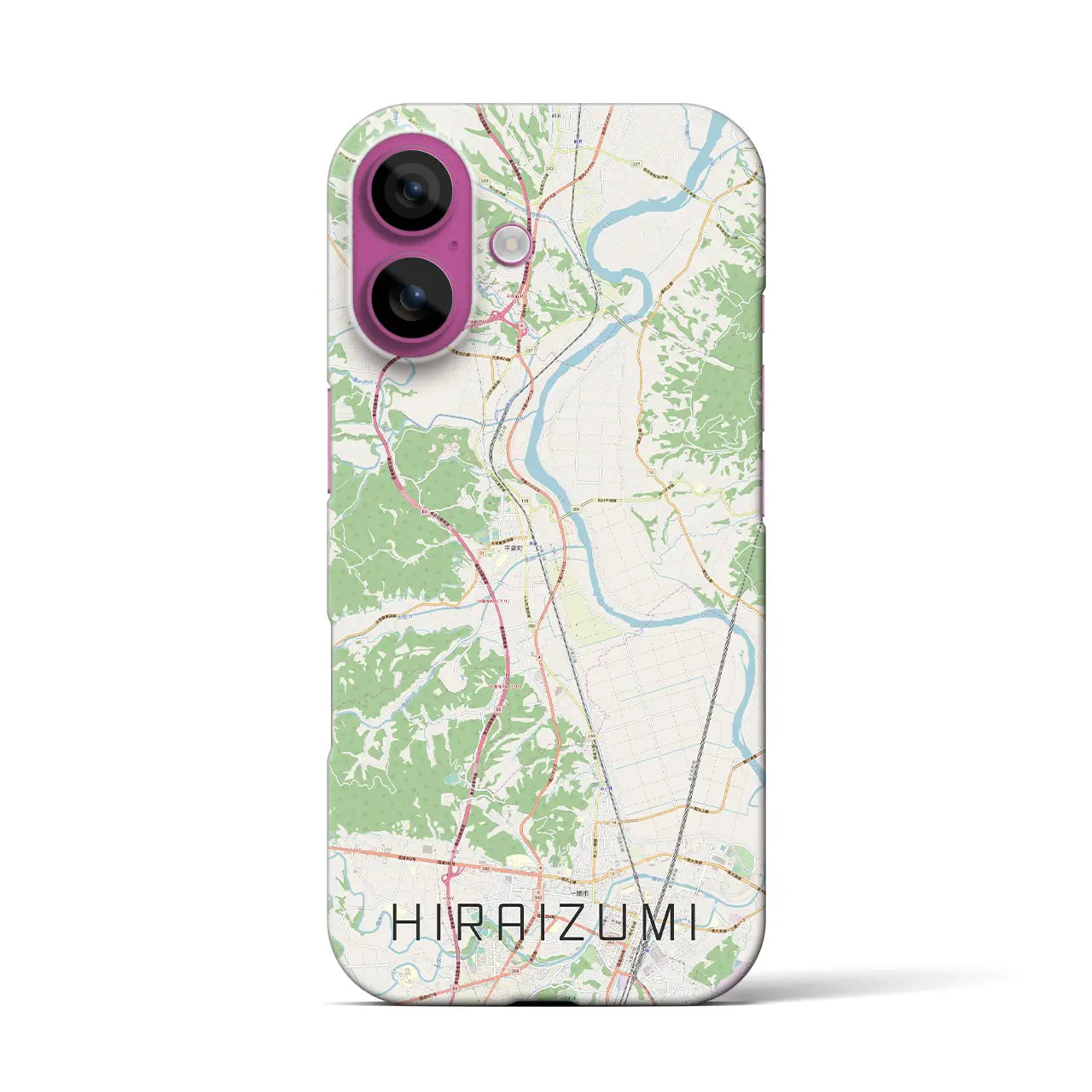 【平泉(岩手県)】地図柄iPhoneケース(バックカバータイプ)