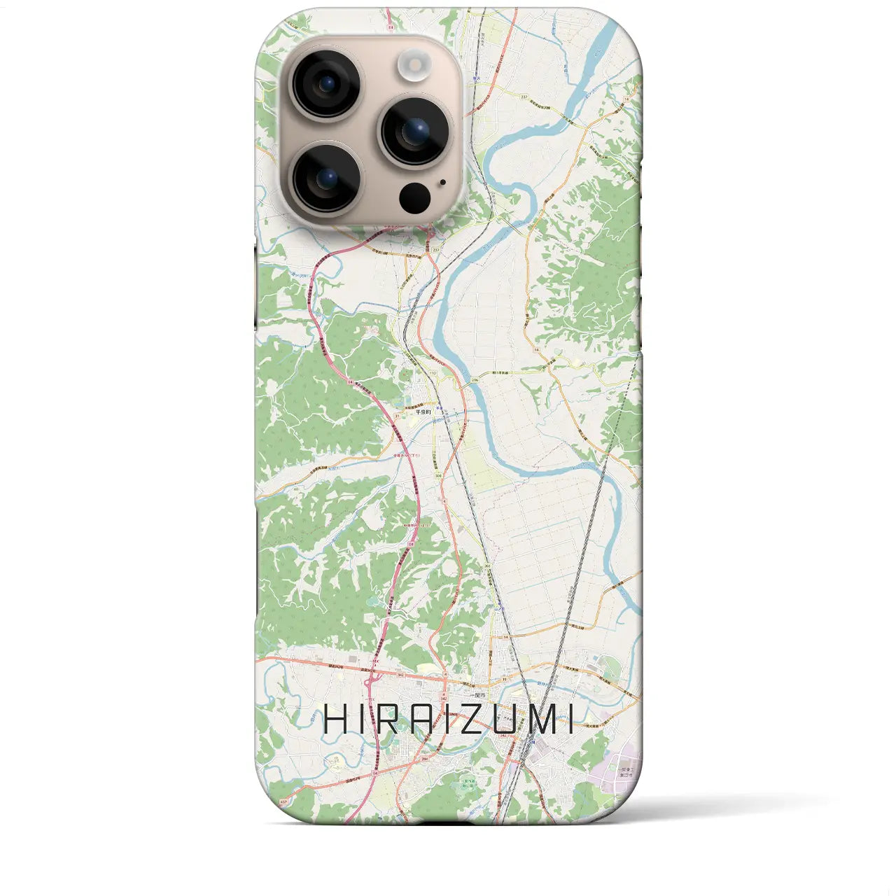 【平泉(岩手県)】地図柄iPhoneケース(バックカバータイプ)