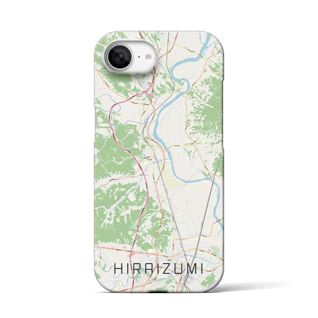 【平泉(岩手県)】地図柄iPhoneケース(バックカバータイプ)