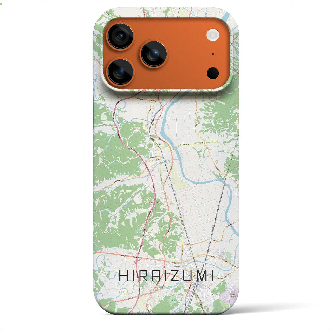【平泉(岩手県)】地図柄iPhoneケース(バックカバータイプ)