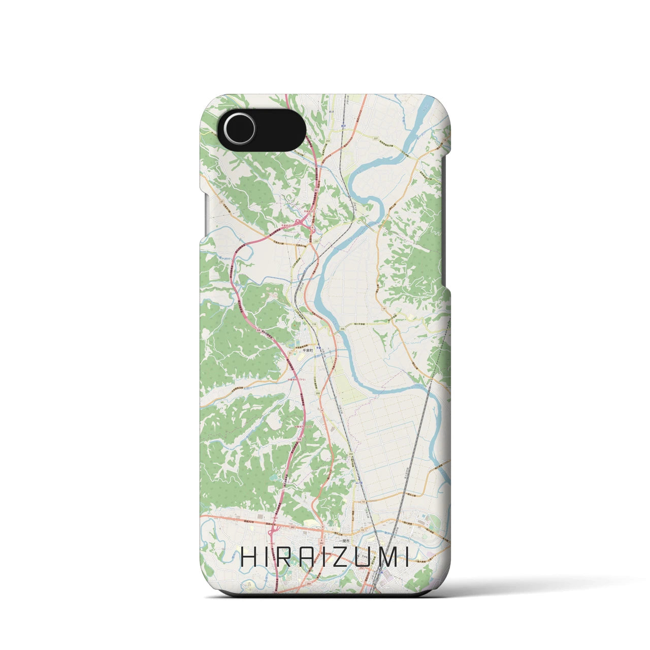 【平泉(岩手県)】地図柄iPhoneケース(バックカバータイプ)