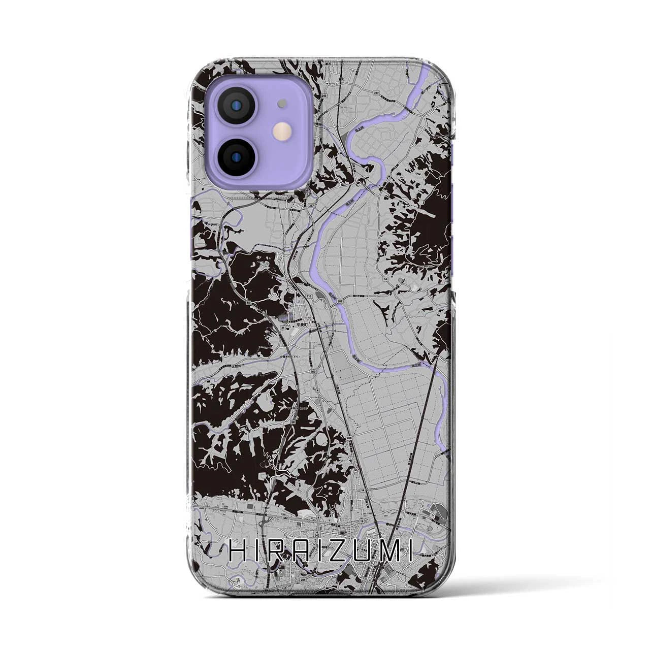 【平泉(岩手県)】地図柄iPhoneケース(クリアタイプ)