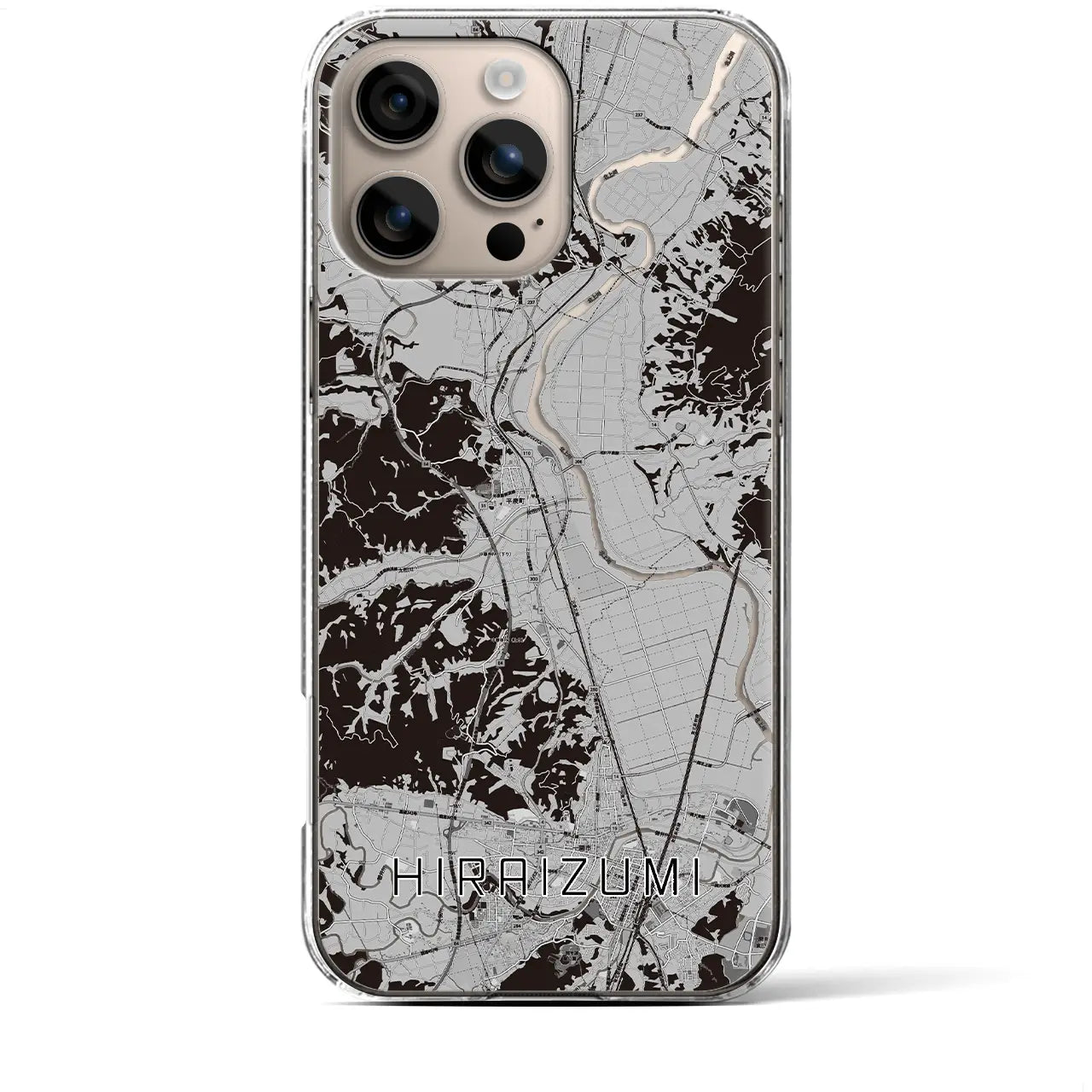 【平泉(岩手県)】地図柄iPhoneケース(クリアタイプ)