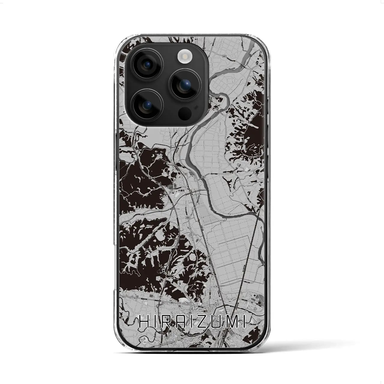 【平泉(岩手県)】地図柄iPhoneケース(クリアタイプ)