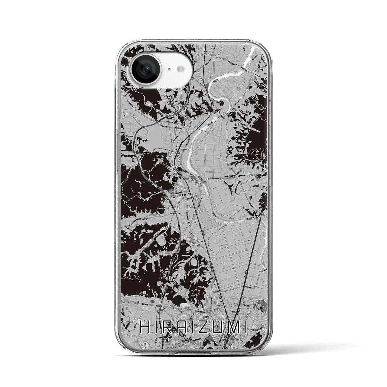 【平泉(岩手県)】地図柄iPhoneケース(クリアタイプ)