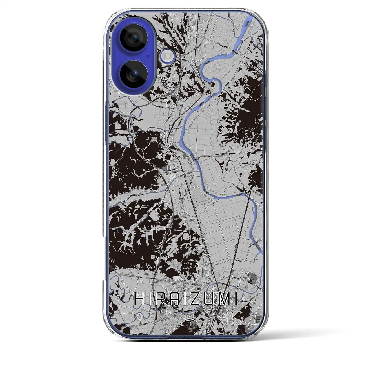 【平泉(岩手県)】地図柄iPhoneケース(クリアタイプ)