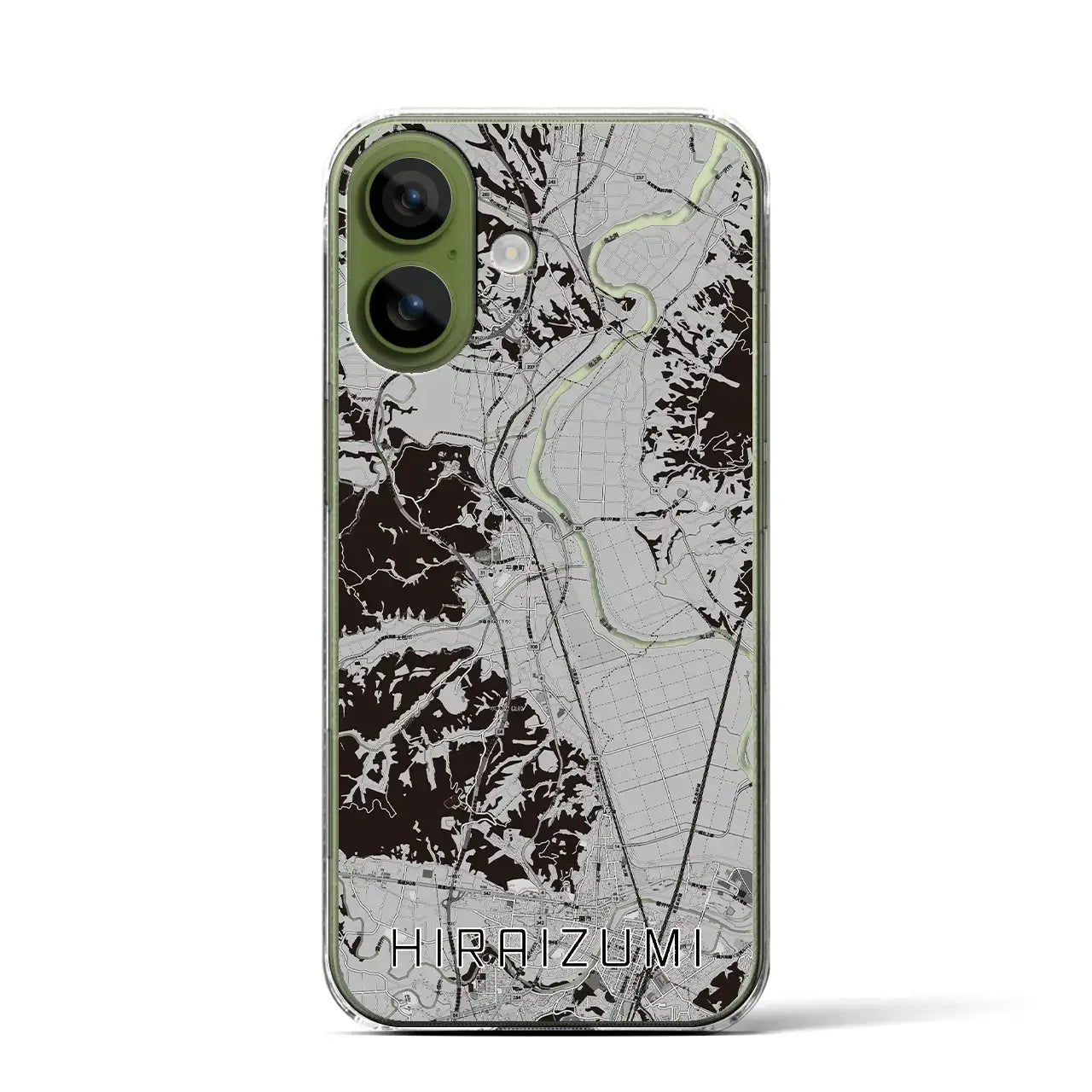 【平泉(岩手県)】地図柄iPhoneケース(クリアタイプ)