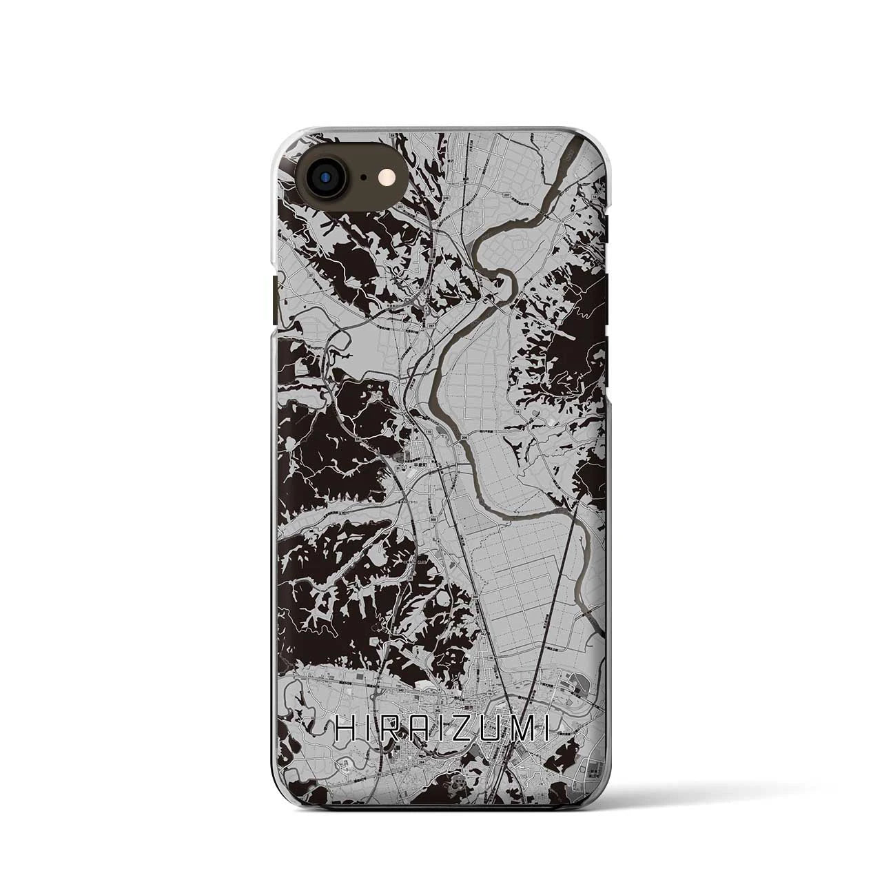 【平泉(岩手県)】地図柄iPhoneケース(クリアタイプ)