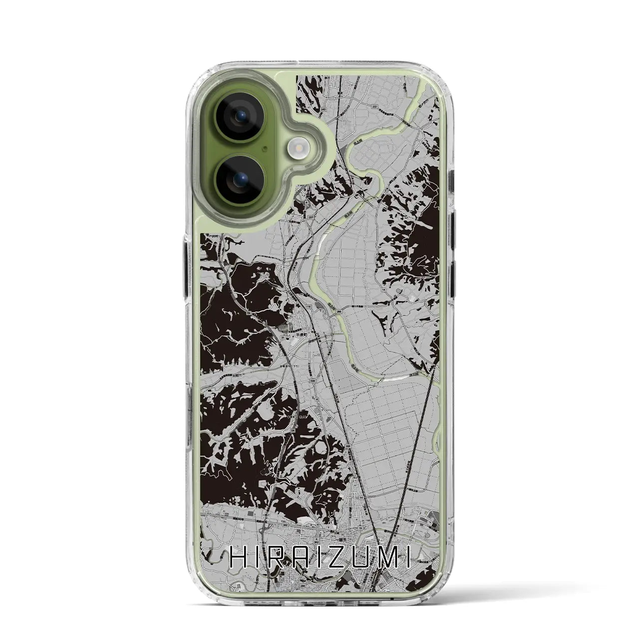 【平泉(岩手県)】地図柄iPhoneケース(MagSafeタイプ)