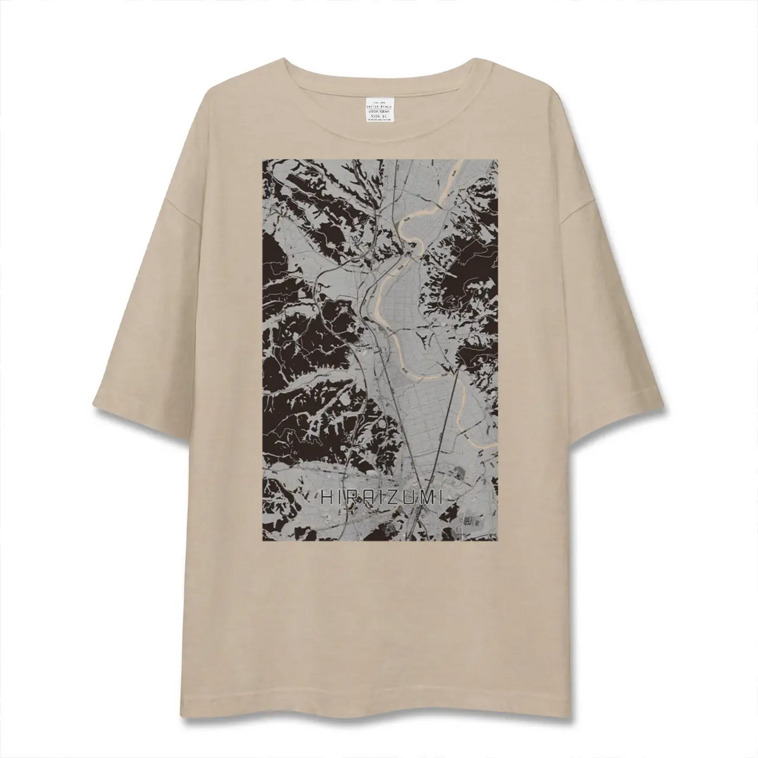 【平泉(岩手県)】地図柄ビッグシルエットTシャツ