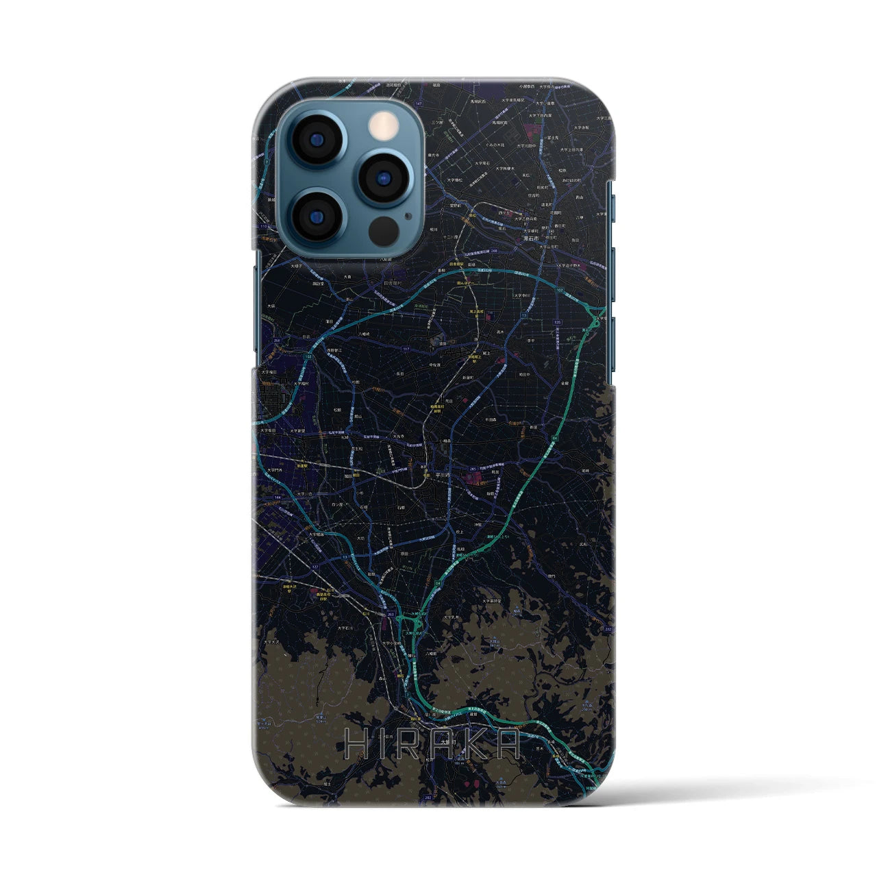 【平賀(青森県)】地図柄iPhoneケース(バックカバータイプ)