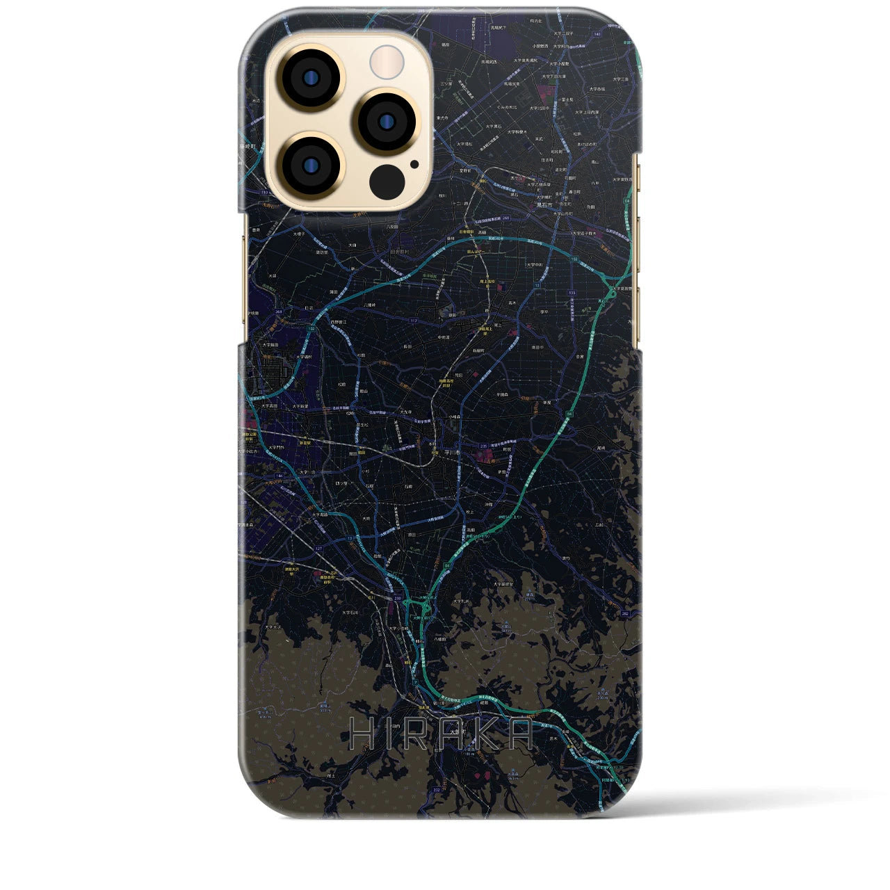 【平賀(青森県)】地図柄iPhoneケース(バックカバータイプ)