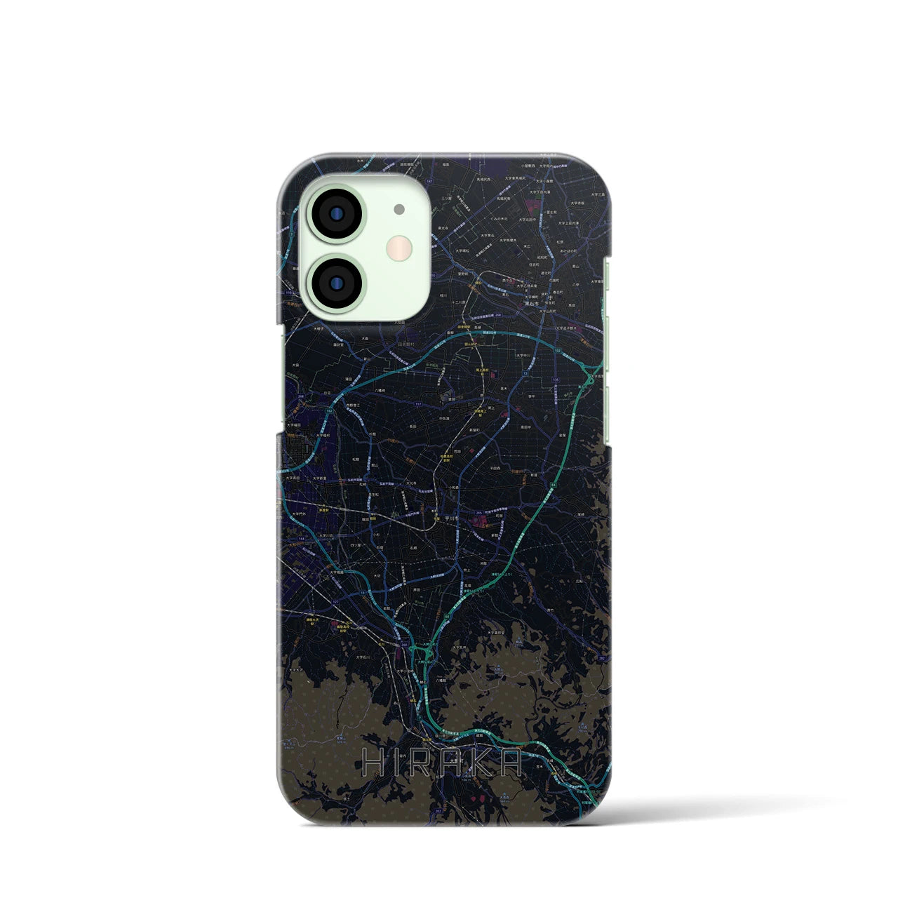 【平賀(青森県)】地図柄iPhoneケース(バックカバータイプ)