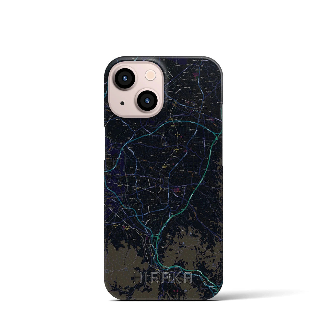 【平賀(青森県)】地図柄iPhoneケース(バックカバータイプ)