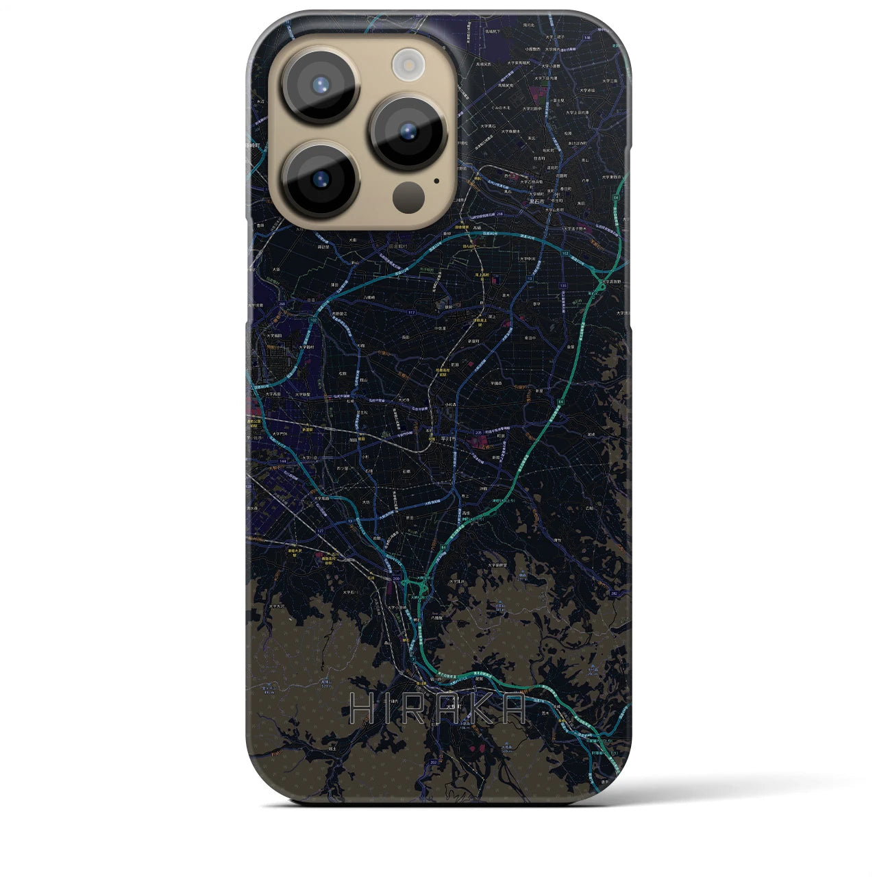 【平賀(青森県)】地図柄iPhoneケース(バックカバータイプ)
