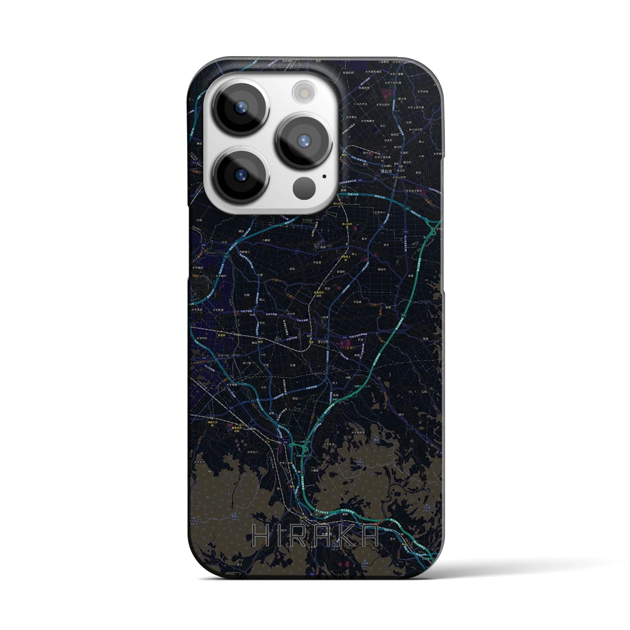 【平賀(青森県)】地図柄iPhoneケース(バックカバータイプ)