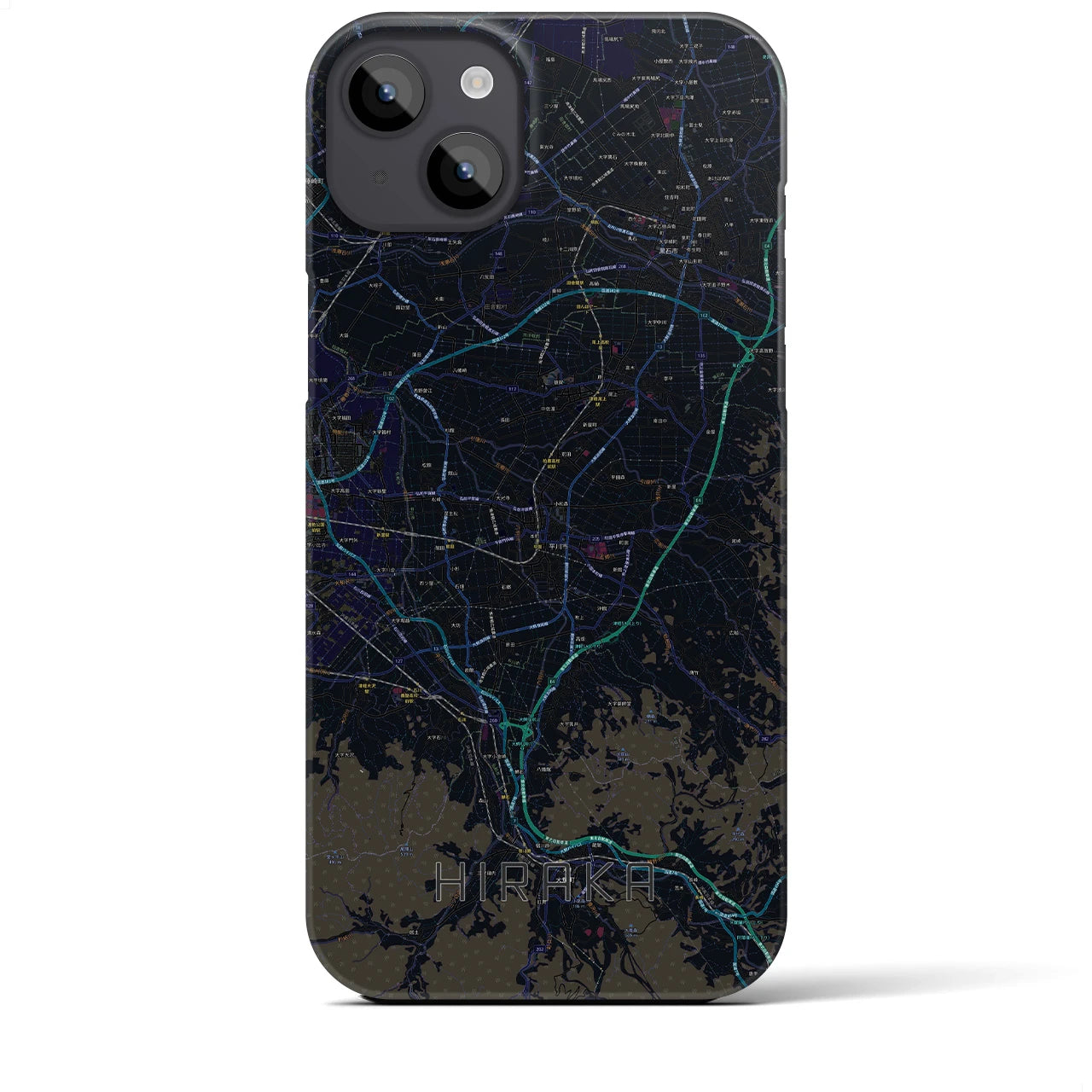 【平賀(青森県)】地図柄iPhoneケース(バックカバータイプ)