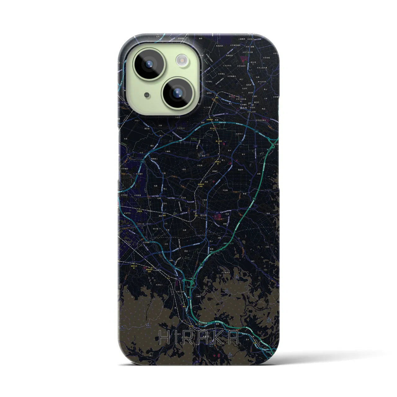 【平賀(青森県)】地図柄iPhoneケース(バックカバータイプ)
