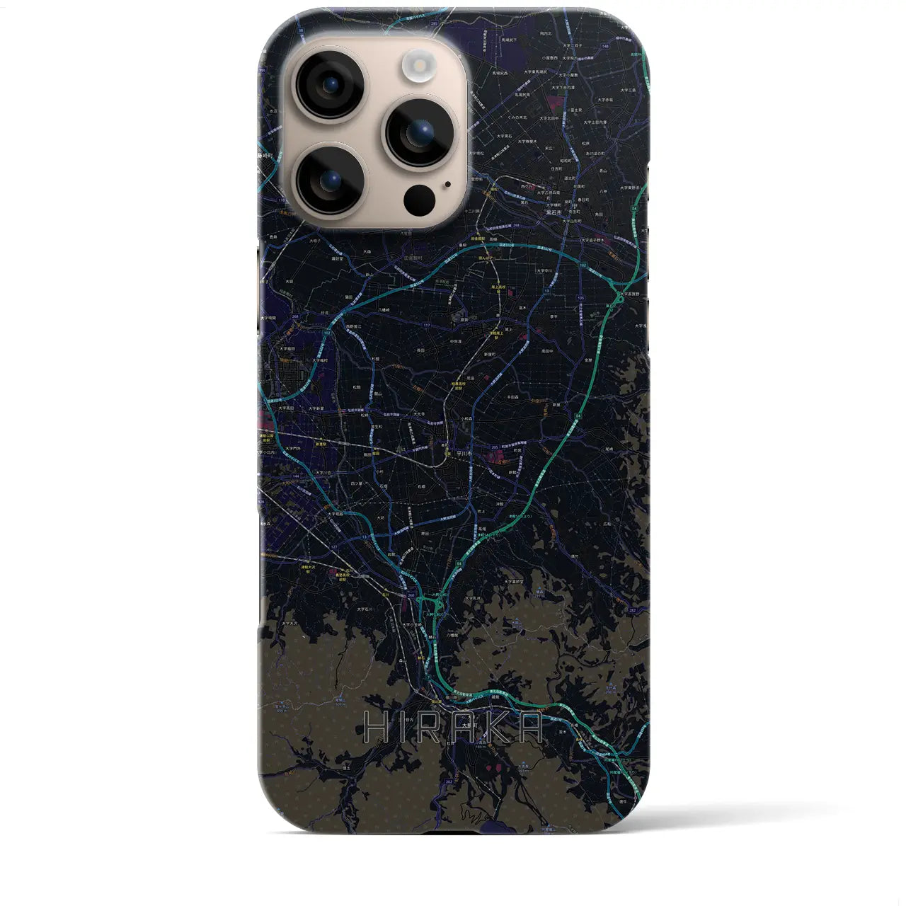 【平賀(青森県)】地図柄iPhoneケース(バックカバータイプ)