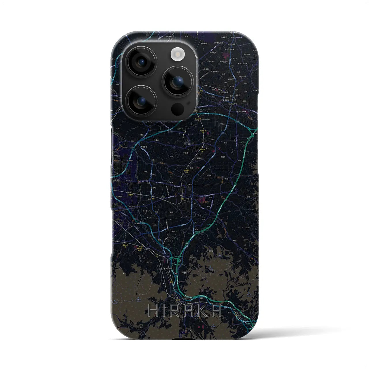 【平賀(青森県)】地図柄iPhoneケース(バックカバータイプ)