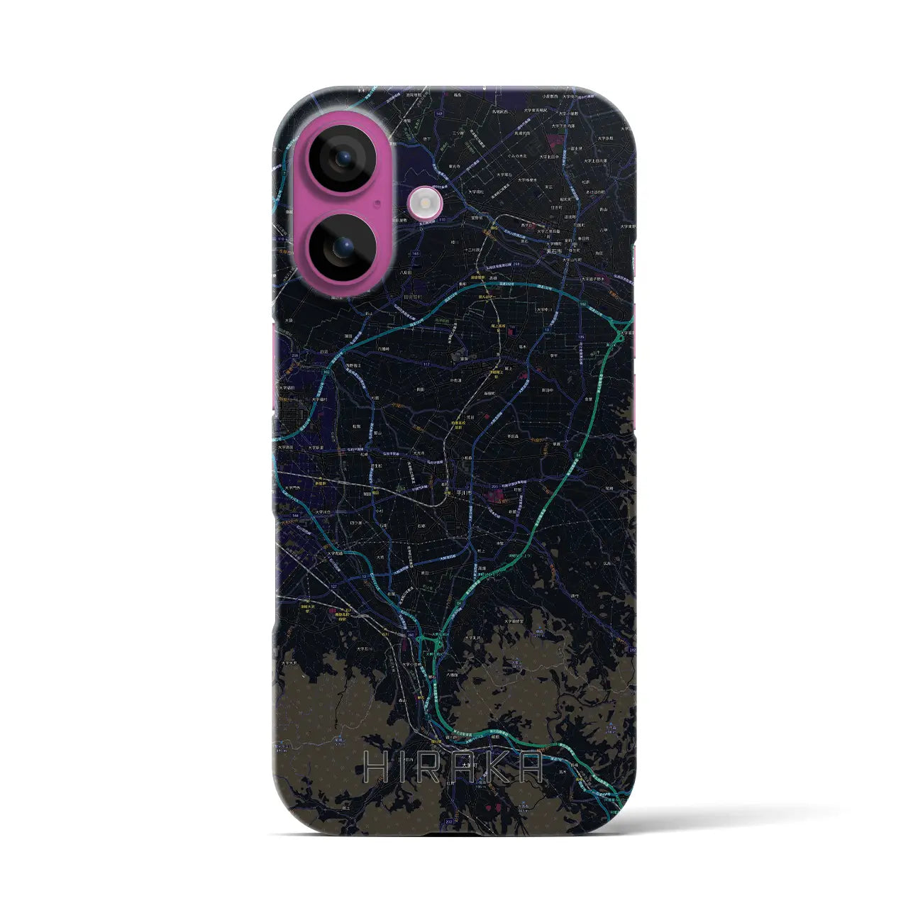 【平賀(青森県)】地図柄iPhoneケース(バックカバータイプ)