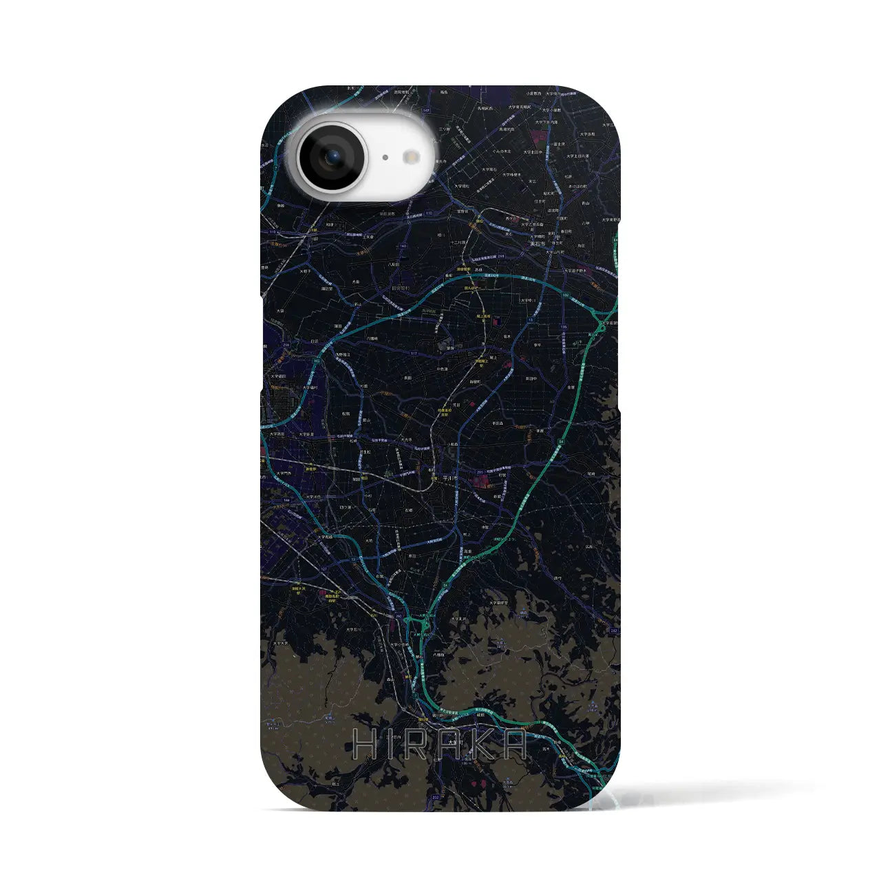 【平賀(青森県)】地図柄iPhoneケース(バックカバータイプ)