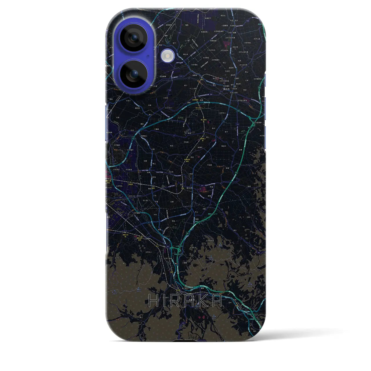 【平賀(青森県)】地図柄iPhoneケース(バックカバータイプ)