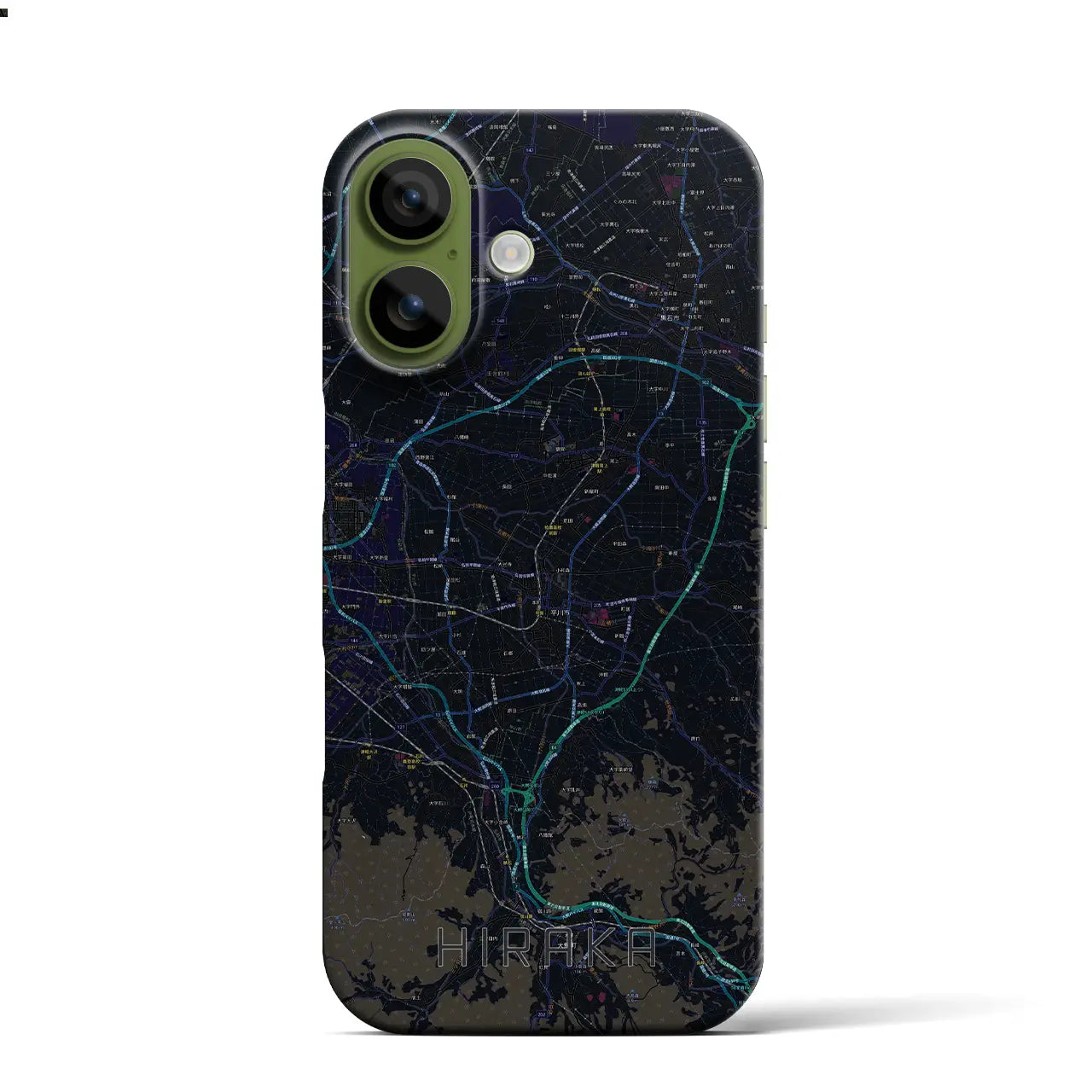 【平賀(青森県)】地図柄iPhoneケース(バックカバータイプ)