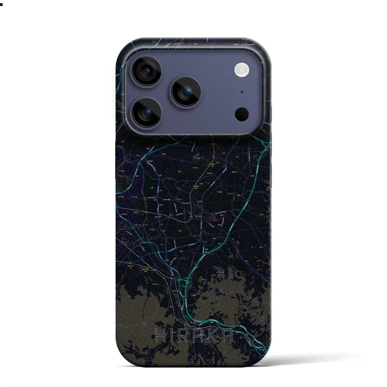 【平賀(青森県)】地図柄iPhoneケース(バックカバータイプ)