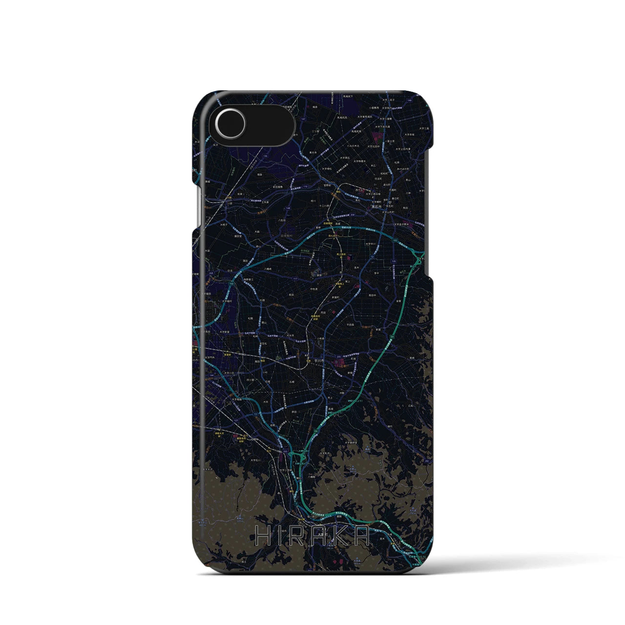 【平賀(青森県)】地図柄iPhoneケース(バックカバータイプ)