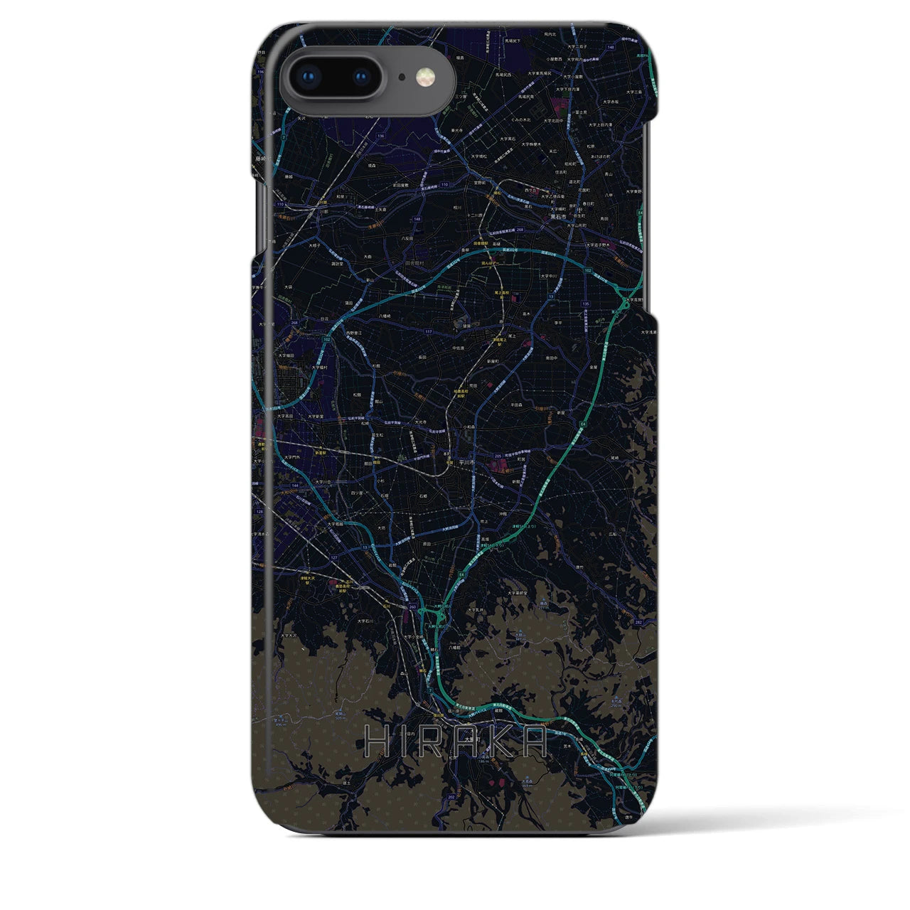 【平賀(青森県)】地図柄iPhoneケース(バックカバータイプ)