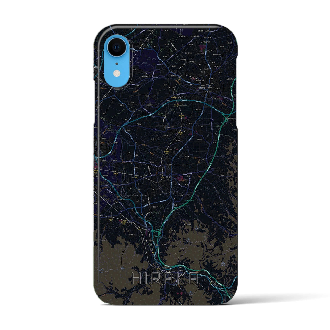 【平賀(青森県)】地図柄iPhoneケース(バックカバータイプ)