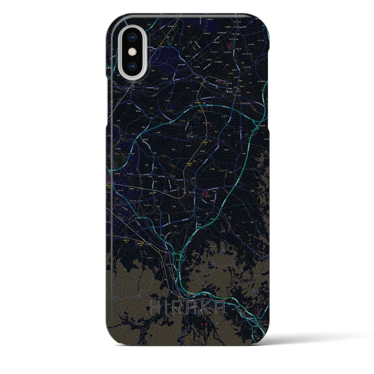 【平賀(青森県)】地図柄iPhoneケース(バックカバータイプ)