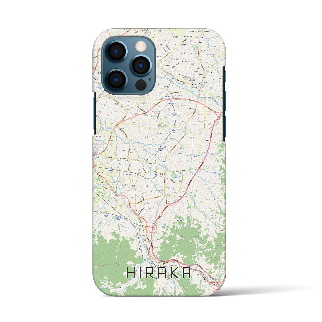 【平賀(青森県)】地図柄iPhoneケース(バックカバータイプ)