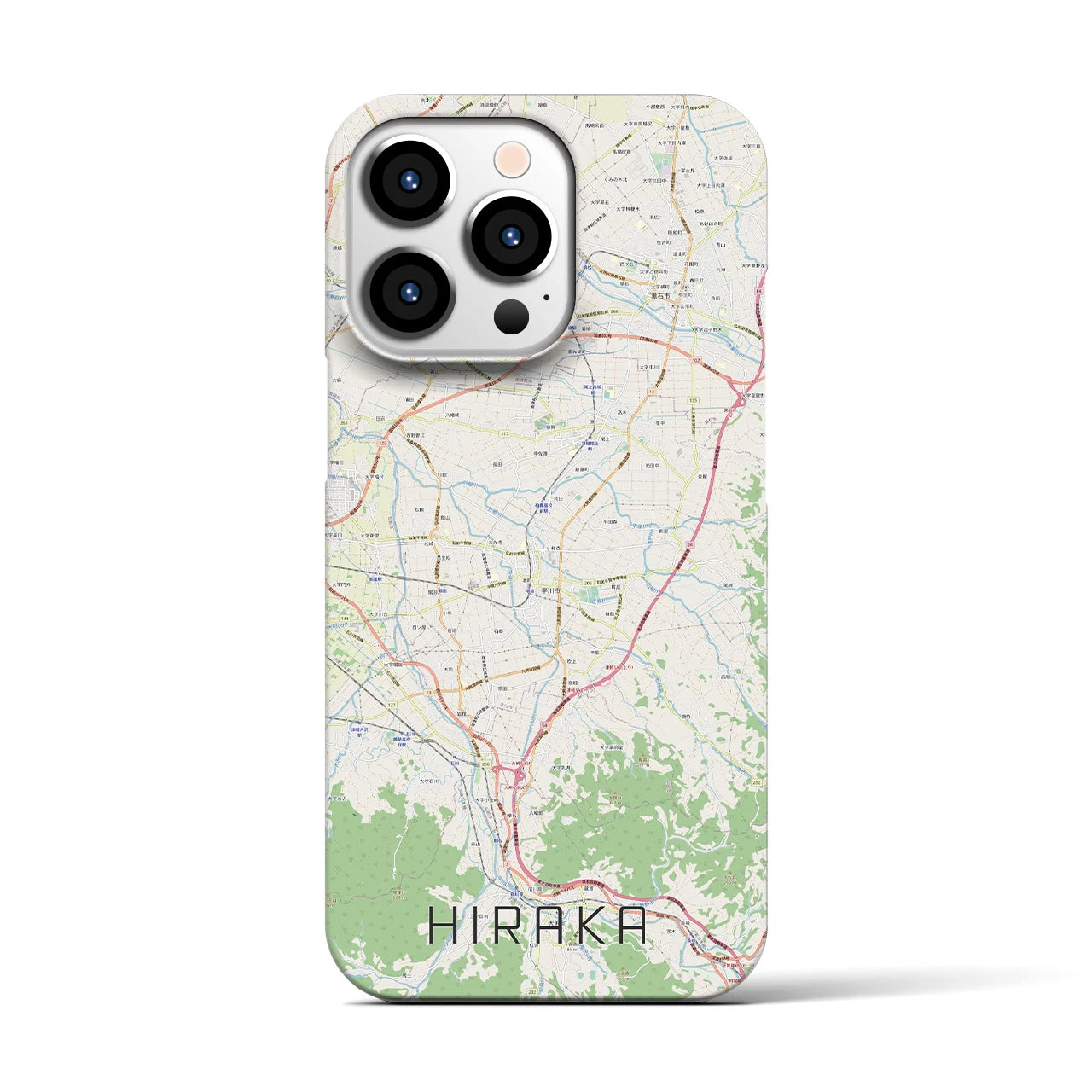 【平賀(青森県)】地図柄iPhoneケース(バックカバータイプ)