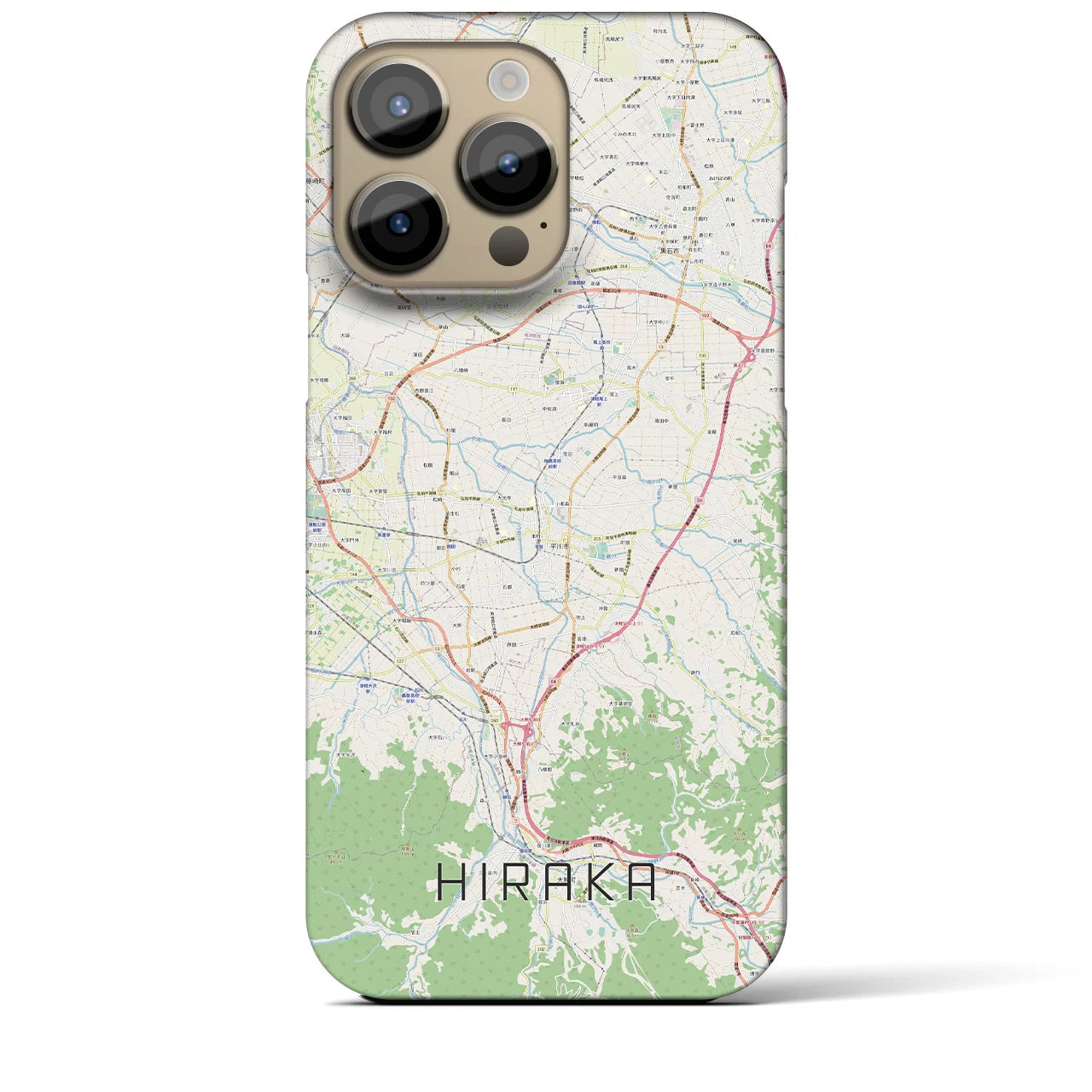 【平賀(青森県)】地図柄iPhoneケース(バックカバータイプ)