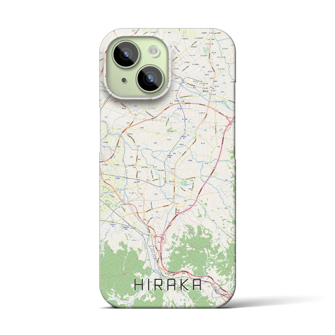 【平賀(青森県)】地図柄iPhoneケース(バックカバータイプ)