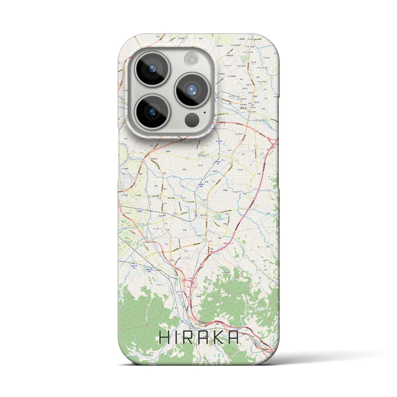 【平賀(青森県)】地図柄iPhoneケース(バックカバータイプ)
