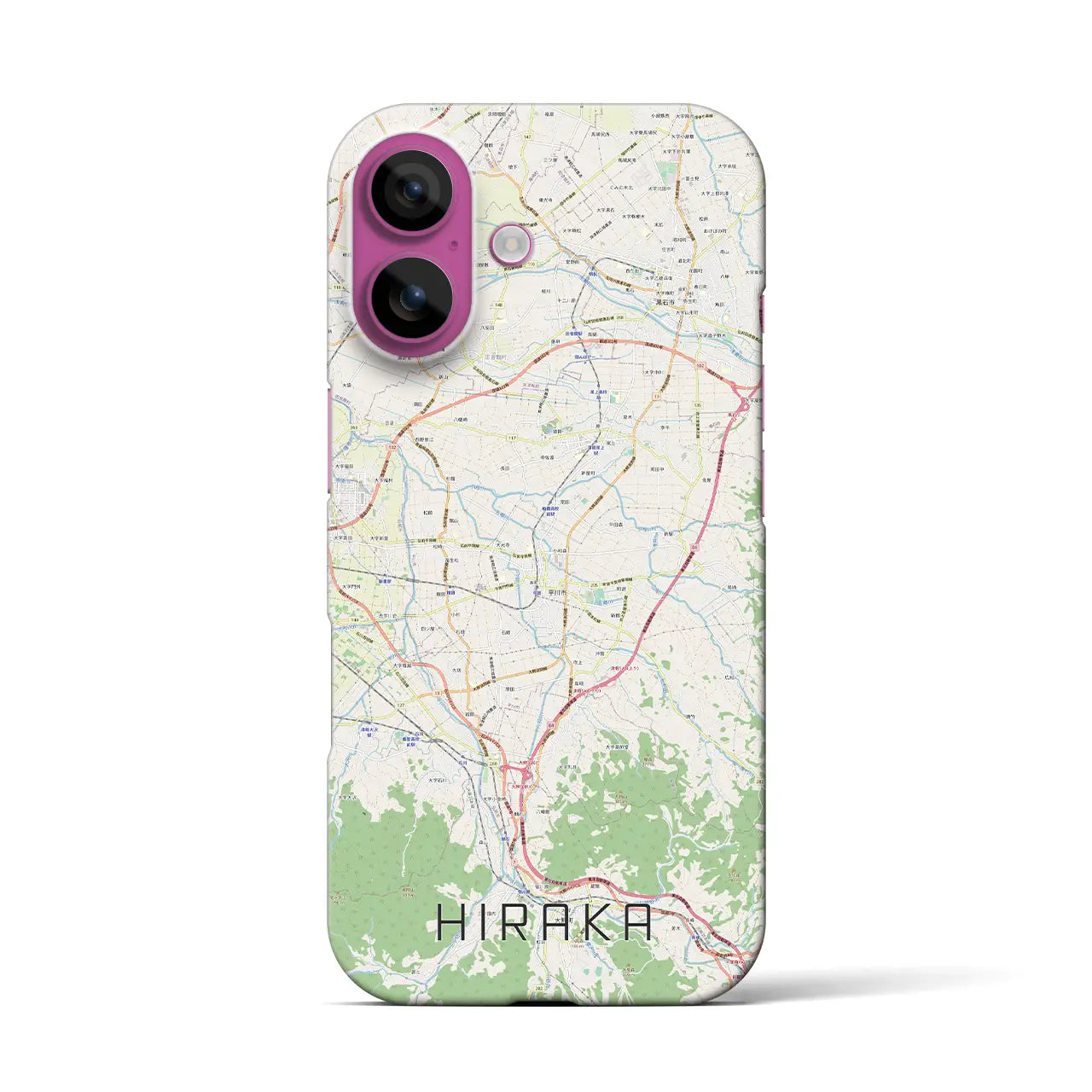 【平賀(青森県)】地図柄iPhoneケース(バックカバータイプ)
