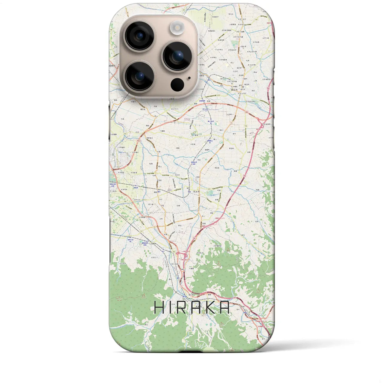【平賀(青森県)】地図柄iPhoneケース(バックカバータイプ)