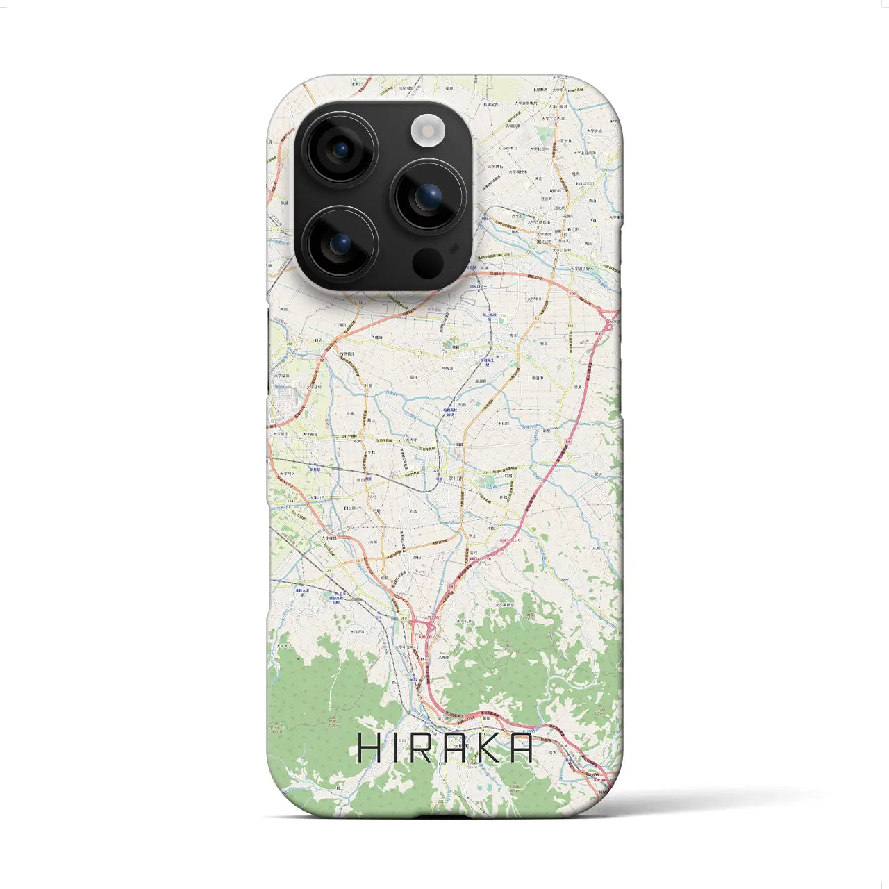 【平賀(青森県)】地図柄iPhoneケース(バックカバータイプ)