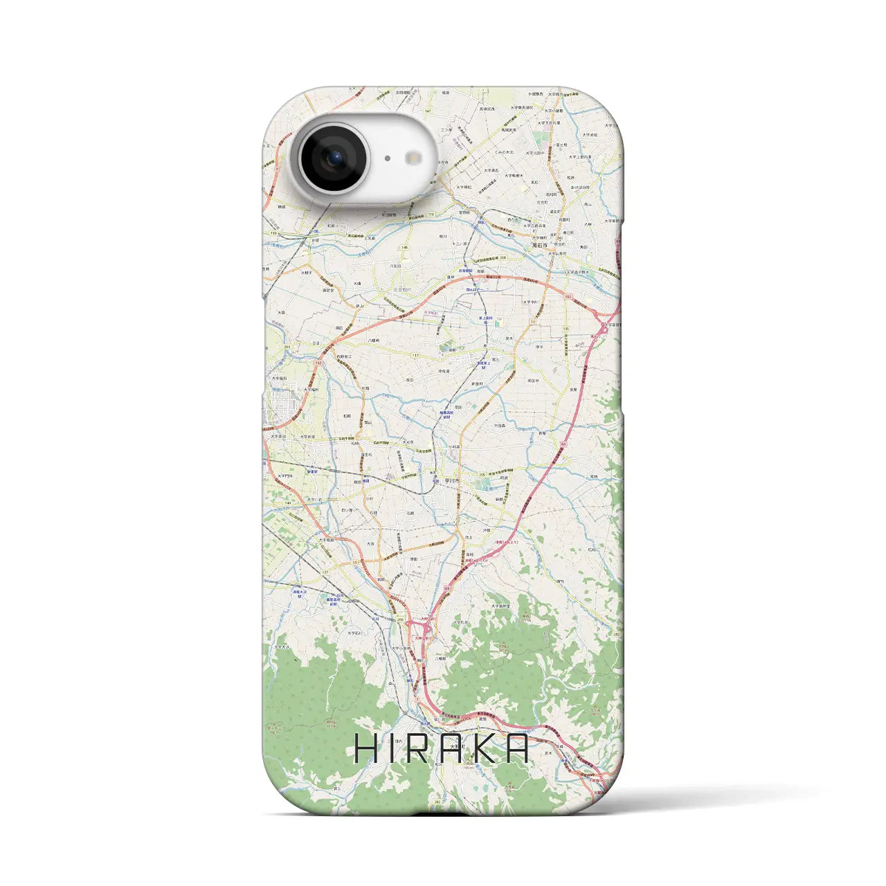 【平賀(青森県)】地図柄iPhoneケース(バックカバータイプ)