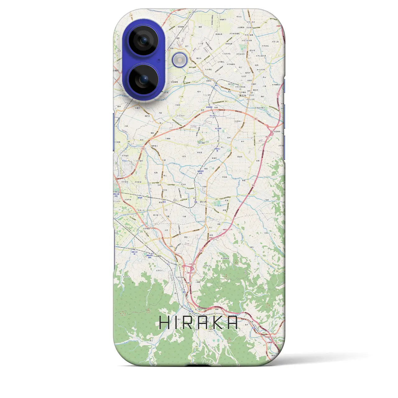 【平賀(青森県)】地図柄iPhoneケース(バックカバータイプ)