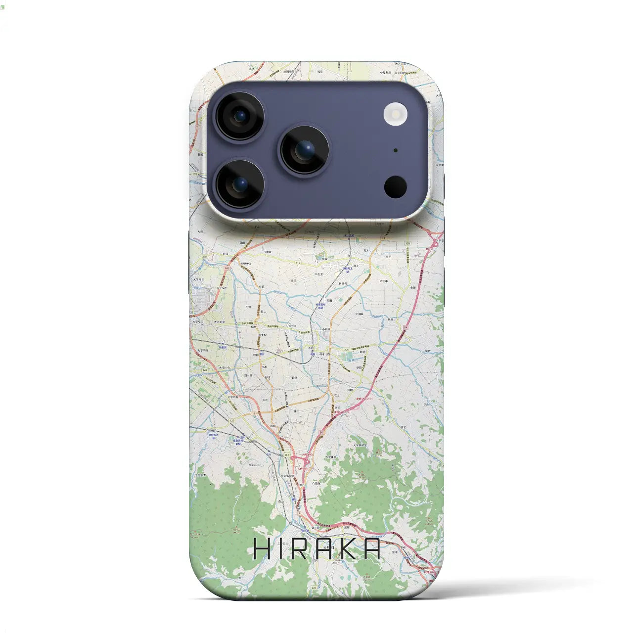 【平賀(青森県)】地図柄iPhoneケース(バックカバータイプ)