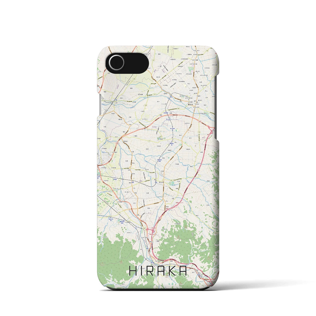 【平賀(青森県)】地図柄iPhoneケース(バックカバータイプ)